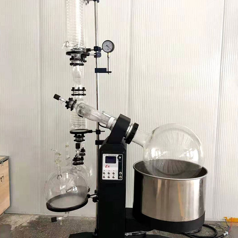 Double condenser rotary evaporation