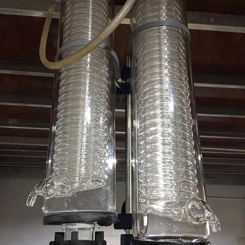 Double condenser rotary evaporation